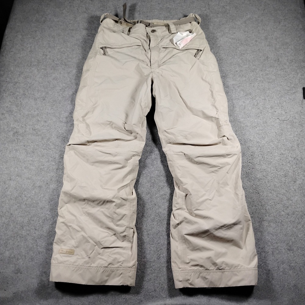 Helly Hansen Helly Tech Beige Insulated Snow Pants Mens Large Waterproof Skiing